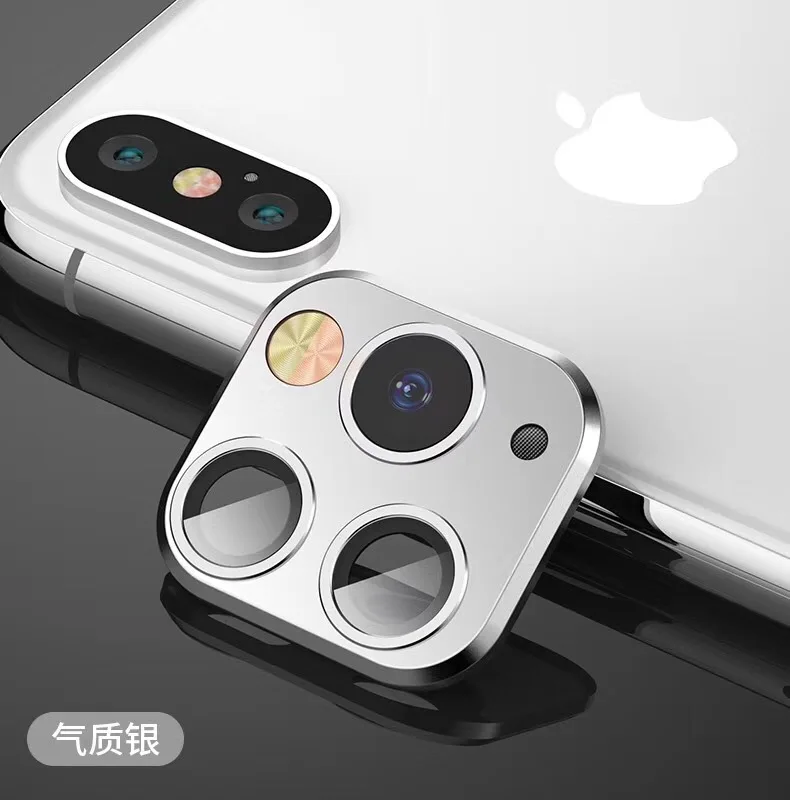 Modified Camera Lens Seconds Change Cover For iPhone XR X XS MAX To Fake Camera For iPhone 11 Pro Max Tempered Glass Protector - Цвет: 2Second Generation