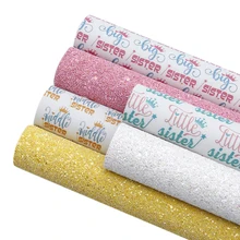 6 шт. в комплекте, 20*34 см, блестящая набивная синтетическая кожа для изготовления волос, Сумка с бантом, 1Yc7360