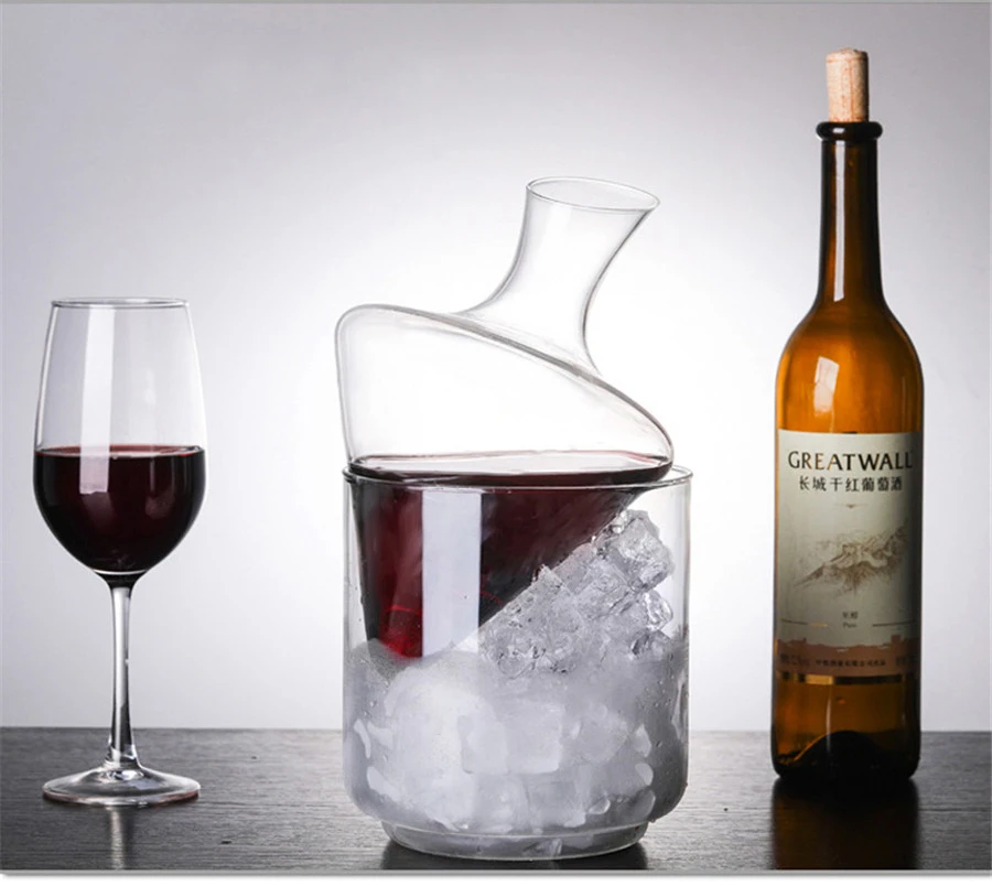 LIQUORE IN VETRO DECANTER GHIACCIO BOTTIGLIA PER LIQUORE VINO decanter vino di ghiaccio Dispenser per BAR 