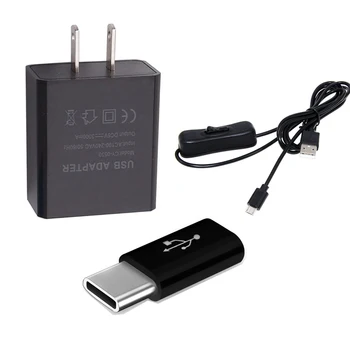 

US Plug USB Type C Power Adapter USB C Power Charger E Power Supply for Raspberry Pi 4 Model B USB Adapter
