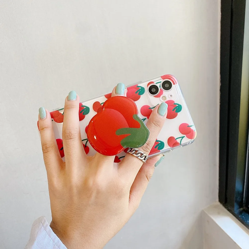 

Fruit pattern Bring support case for iphone phone 7 8 PLUS for iphone coque 11 Pro max X XS XR max Transparent silicone