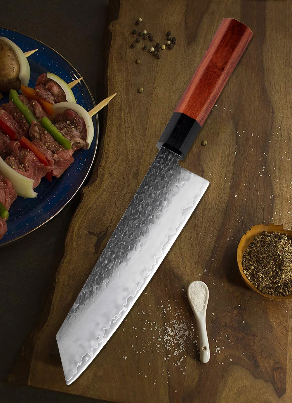 XITUO нож шеф-повара трехслойный композитный стальной ручной Кованый острый Кливер Santoku Kiritsuke нож для нарезки дома кухонный инструмент для приготовления пищи