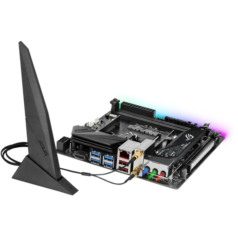 Материнская плата Asus ROG STRIX B450-I GAMING Soc-AM4 AMD B450 2xDDR4 mini-ITX AC`97 8ch(7.1) GbLAN