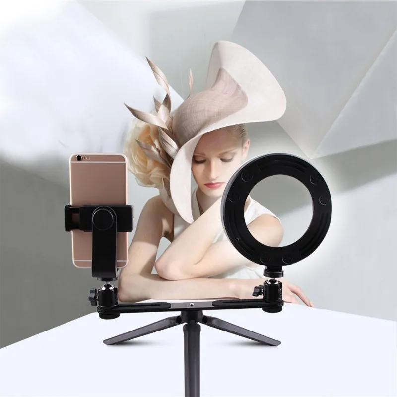 

New Photo Studio LED Ring Light Dimmable Phone Video Lamp With Tripod Selfie Stick Fill Light For Live Makeup Lighting