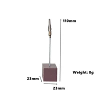 1pcs Retro Color Wood Photo Note Clip Mini Table Wooden Display Stand Holder for Memo Paper Desk Accessories Office School F891 2