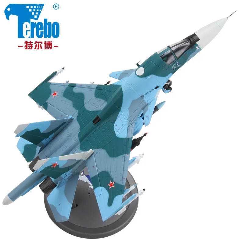 Terebo 1: 72 сплав Su 34 модель самолета platypus моделирование бомбер статическая