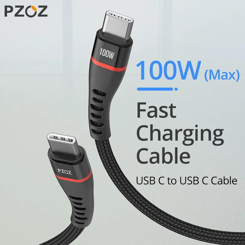 PZOZ 100W USB C na USB typ C kabel szybkie ładowanie 4.0 PD 5A szybkie ładowanie dla MacBook iPad Samsung Xiaomi 60W USBC ładowarka przewód 2 PZOZ 100W USB C na USB typ C kabel szybkie ładowanie 4.0 PD 5A szybkie ładowanie dla MacBook iPad Samsung Xiaomi 60W USBC ładowarka przewód 2
