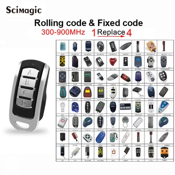 

3PCS Gate garage remote control Multi frequency 287-868MHz Remote Garage door control key duplicator opener Fixed rolling code
