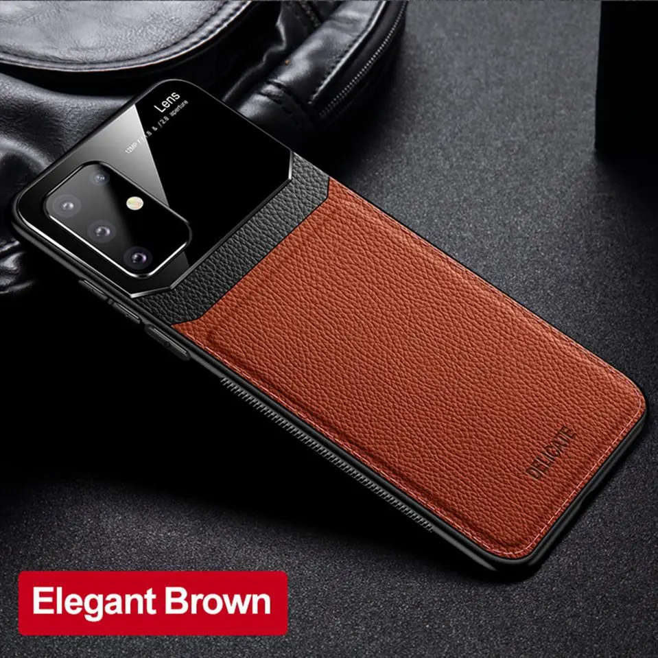 Case For Samsung Galaxy S20 Ultra S10 S9 S8 Plus Cover Bumper Leather Phone Case For Samsung A51 A71 Note 10 Plus 9 8 M30S Funda (14)