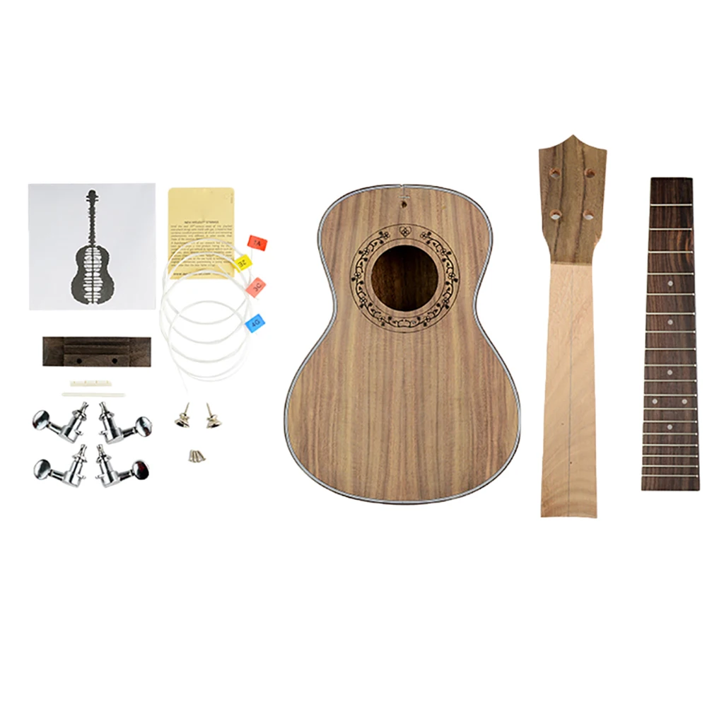 

Exquisite Acacia 23inch Concert Ukulele Assembly Kit with Uke Hawaiian Guitar DIY Accessories