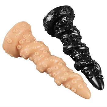 New Dragon Anal Dildo Twisted Butt Plug Octopus Tentacle Fantasy Animal Sex Toys Colorful Anus Massage Stimulate Sharp Beads 3
