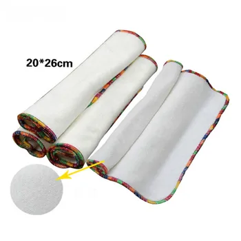 

5pcs/lot Baby Cloth Bamboo Fiber Small Towel Washable And Super Soft Baby Bamboo Square Wipes Reusable Bibs Towel