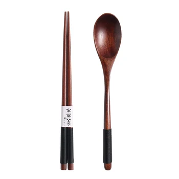 

Wooden Travel Cutlery Set Japanese Style Picnic Breakfast Cutlery Set Chopsticks Fork Sztucce Zestaw Dinnerware Set DE50CJ
