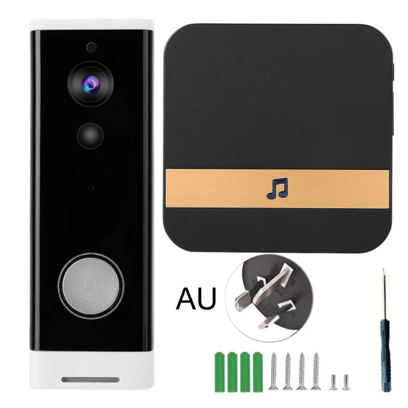 

Wireless Doorbell Smart Phone Video Camera Door Ring Intercom Security Bells Kit