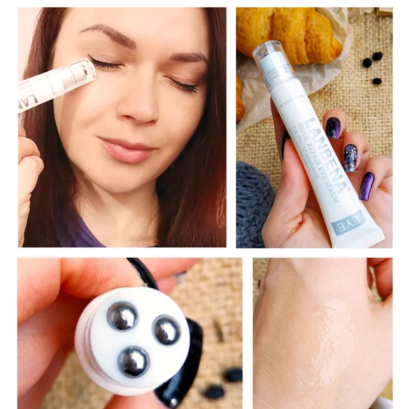 LANBENA Snail Repair Eye Cream for Dark Circles And Eye Bag Remover Eye Cream Anti Wrinkle 4