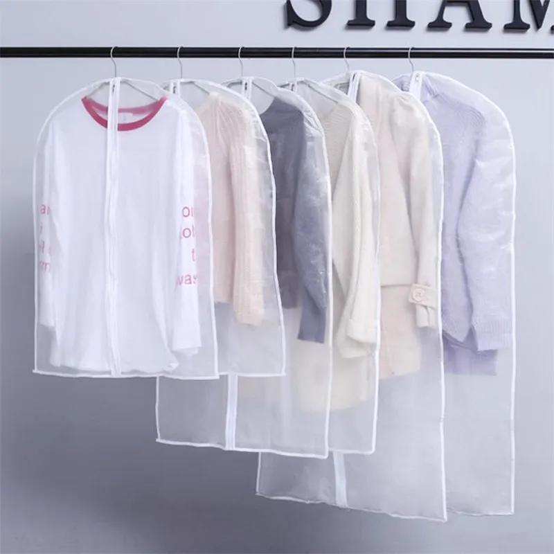 

Dust Moisture Pest Cover For Clothes Coat Suit Hanging Garment Hot Sale Home Storage Bag Pouch Case Organizer Wardrobe Hanging