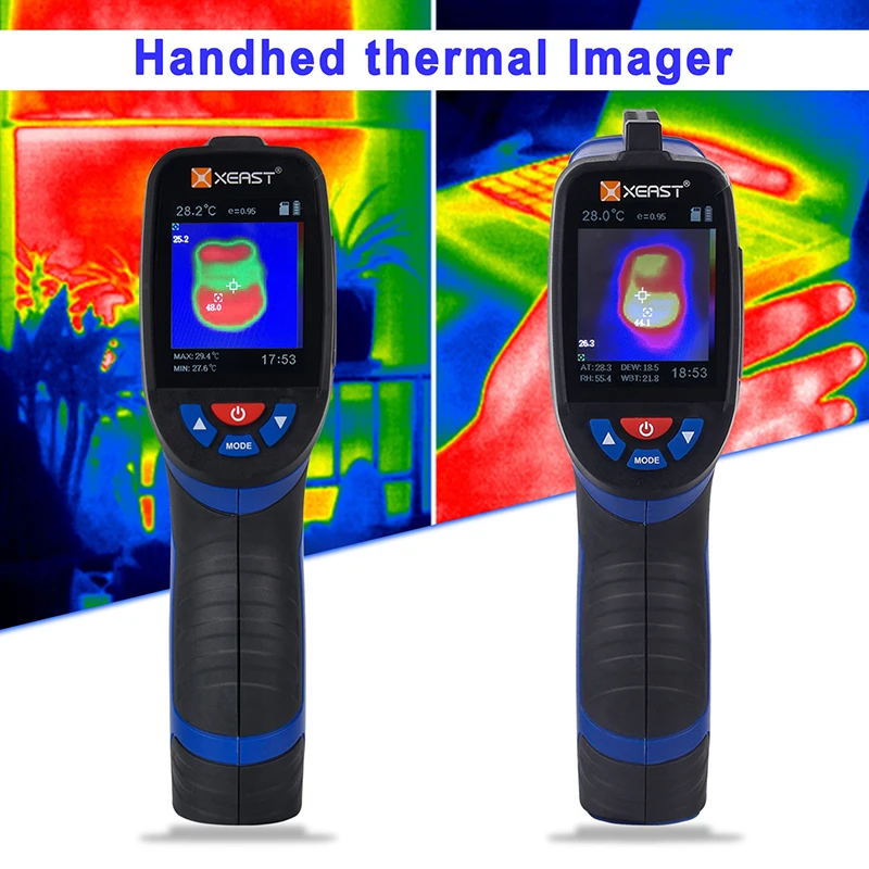 

Newest Handheld Digital Infrared Thermometer Thermal Imaging Camera Portable IR Thermal Imager Ambient Humidity Infrared Imaging