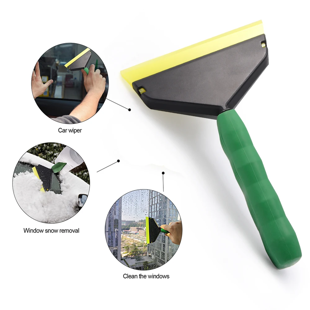 

FOSHIO Auto Cleaning Tool Rubber Ice Scraper Snow Shovel Vinyl Car Wrap Tool Windows Tint Squeegee Kitchen Glass Water Wiper