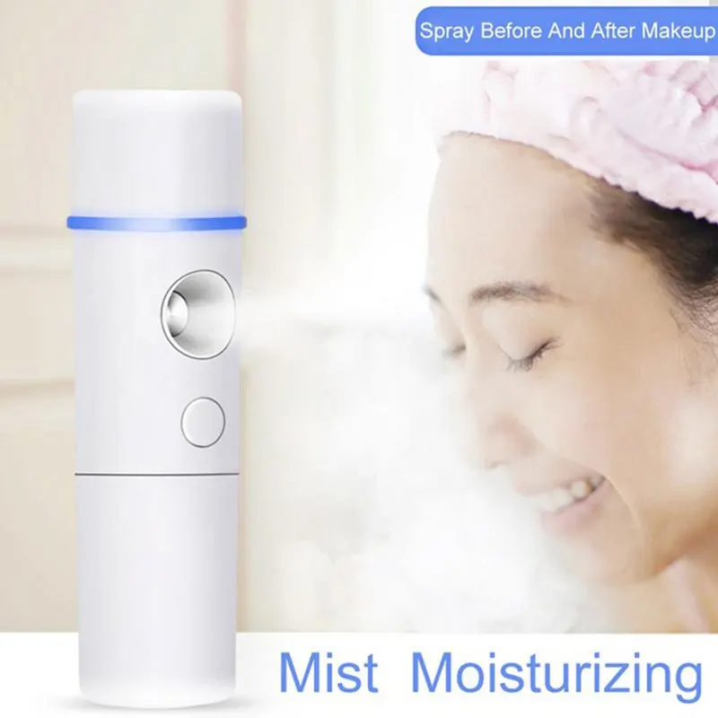 Мини пароварка для лица тумана ABS распылитель нано пополняющий воду увлажняющий