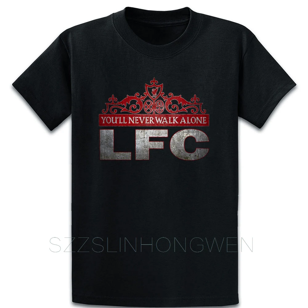 Liverpool_Never Walk Alone футболка с рисунком и круглым вырезом дизайнерская