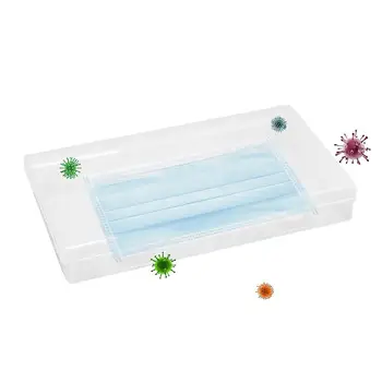 

1Pcs Portable Disposable Face Mask Plastic Dustproof Storage Box Carry Case Container Mask Storage Organizer