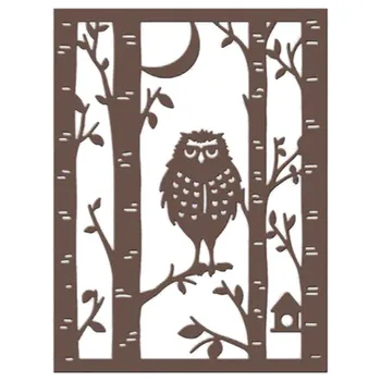 

Owl in the forest metal cutting dies Scrapbook paper craft knife mould blade punch stencils die 2019 NEW