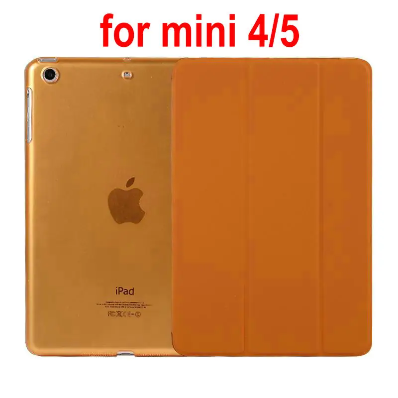 Кожаный чехол из искусственной кожи для ipad mini1 2 3 4 5 mini2 mini 3 mini4 mini 5 Магнитный чехол для планшета с функцией пробуждения и сна для mini1/2/3/4/5 - Цвет: mini 4 5 orange