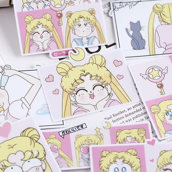 

10PCS Sailor Moon Stickers Crafts And Scrapbooking book Decorative sticker DIY Stationery
