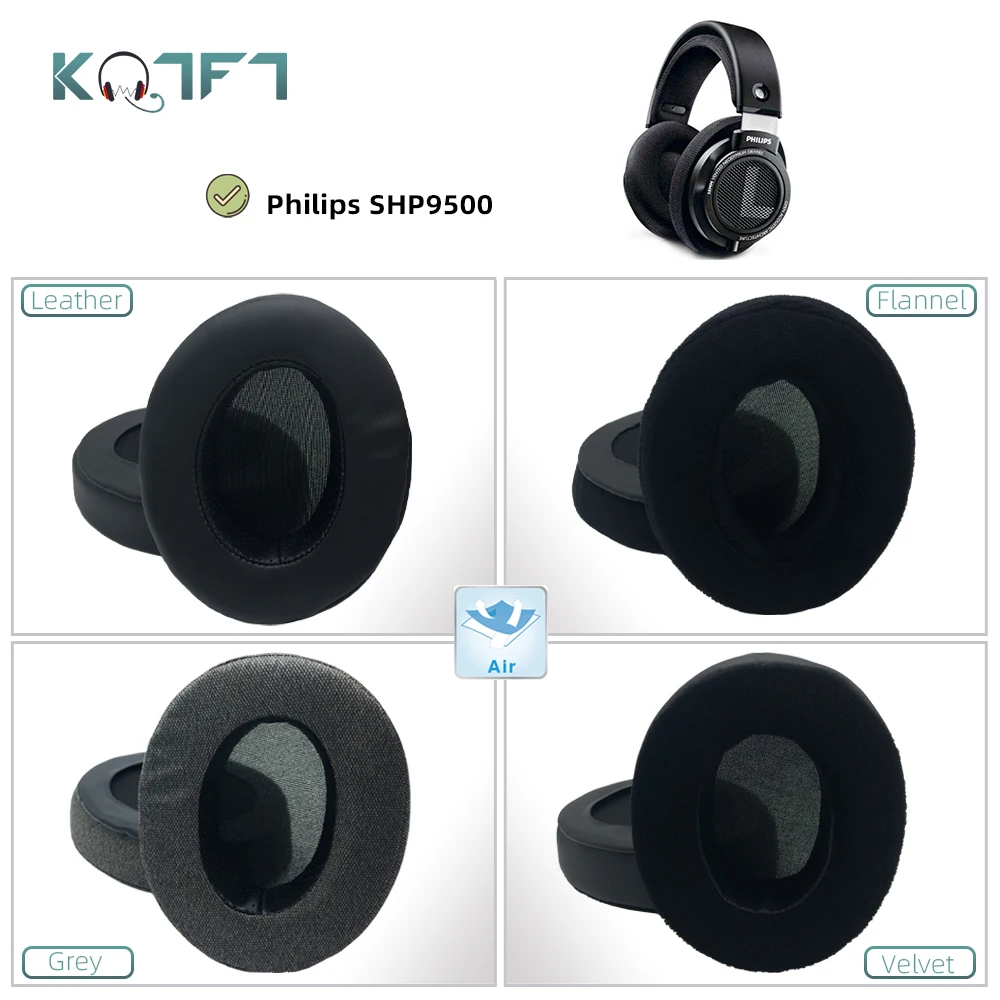 KQTFT 1 Pair of Replacement Ear Pads for Philips SHP9500 SHP9500 Headset EarPads Earmuff Cover