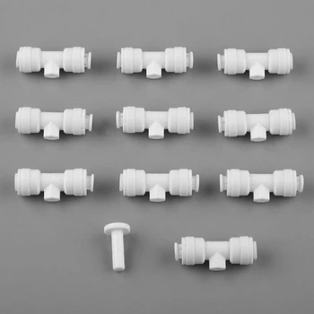 

10PCS 1/4inch Garden Cooling 10-24 UNC Slip-Lock Misting Nozzle Hose Tees & Plug Hose Nozzles Wands Watering Equipment Parts