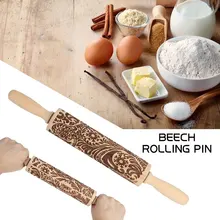 Дерево Bakng плесень тиснение плесень красивые рождественские пряники резьба экологические вечерние DIY торт Инструмент Скалка кухня