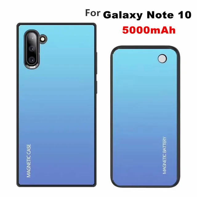 5000 мАч чехол для внешнего магнитного аккумулятора для samsung Note 10, беспроводной зарядный внешний аккумулятор, чехол для samsung Galaxy Note 10 Plus - Цвет: For Note 10