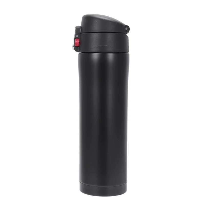 500ML Travel Mug Tea Coffee Water Vacuum Cup Thermos Bottle Stainless Steel Black