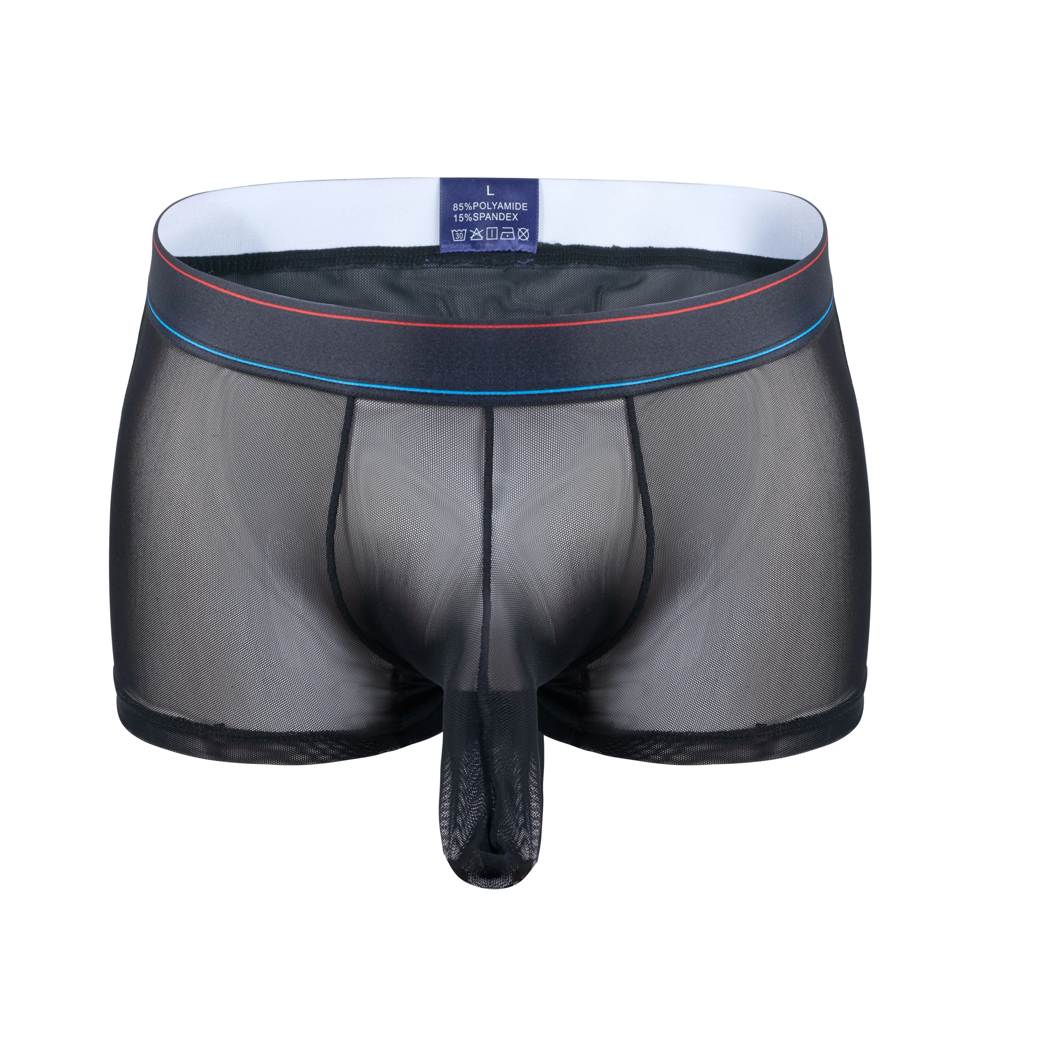 Сексуальное мужское нижнее белье, боксеры, шорты, ультра-тонкие прозрачные сетчатые трусы, мужские капсульные трусы с низкой талией, Cueca calzoncillo M-XXL