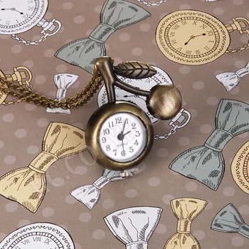 

Cute mini Vintage Retro Fob Pocket Quartz Watch Fruits Cherry Shape Fruit Shape Necklace Watch Free Chains