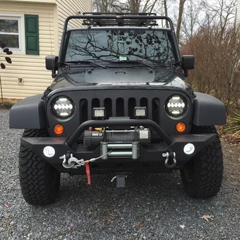 

7'' For JEEP CJ JK Wrangler Harley 75W LED Headlight H4 H13 DRL Hi/Lo Beam IP67