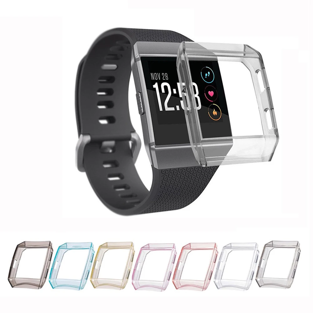 Для Fit bit ionic прозрачный мягкий защитный чехол Чехлы кожа спортивные Смарт часы