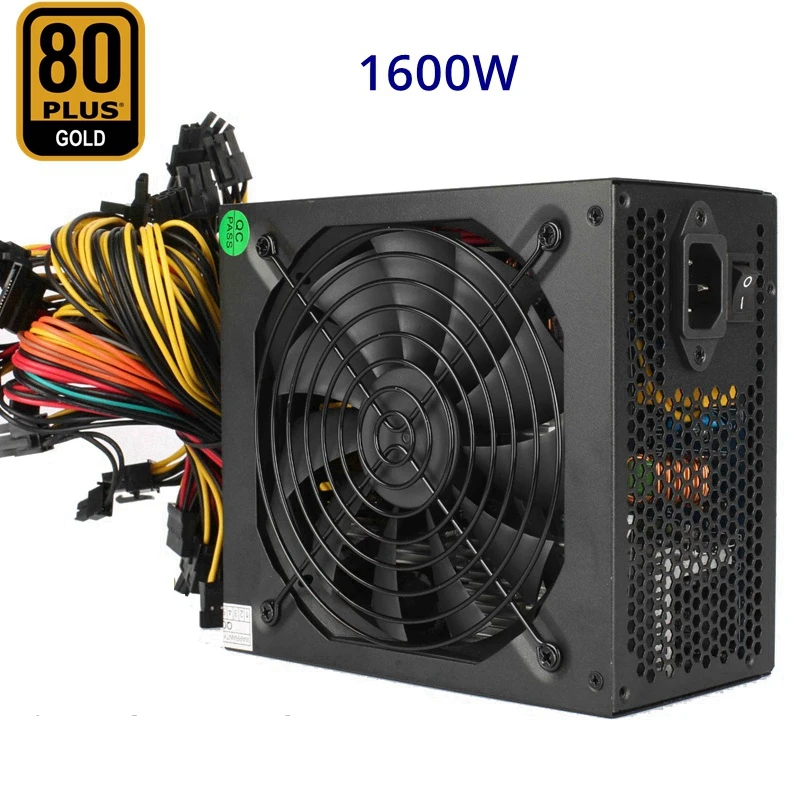 Блок питания Sever 1600 Вт 80 Gold Altcoin криптовалюта ATX PSU графический процессор для