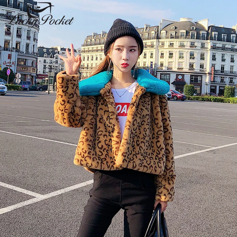 cropped leopard fur jacket