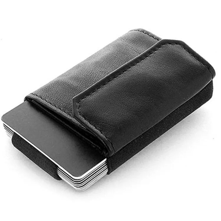 

Cross Border Supply of Goods Genuine Leather RFID Creative Men Wallet Card Holder Simple Mini Purse Customizable Logo Manufactur