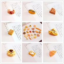 Mini pain alimentaire artisanal, 10 pièces, ornement Miniature pour maison de poupée, accessoires pour maison de poupée, faux Croissant