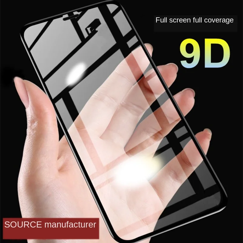 

3 Pieces Full Cover Tempered Glass Film on the for iphone 6 7 8 xr xs Tempered Glass for iphone XSmax 11 Screen Protector Film