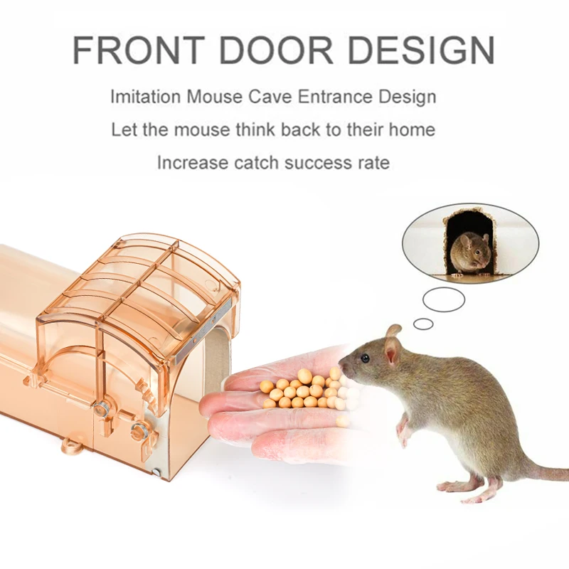 1 Pcs Reusable Mouse Trap No Kill Rats Cage Mousetrap Smart Mouse