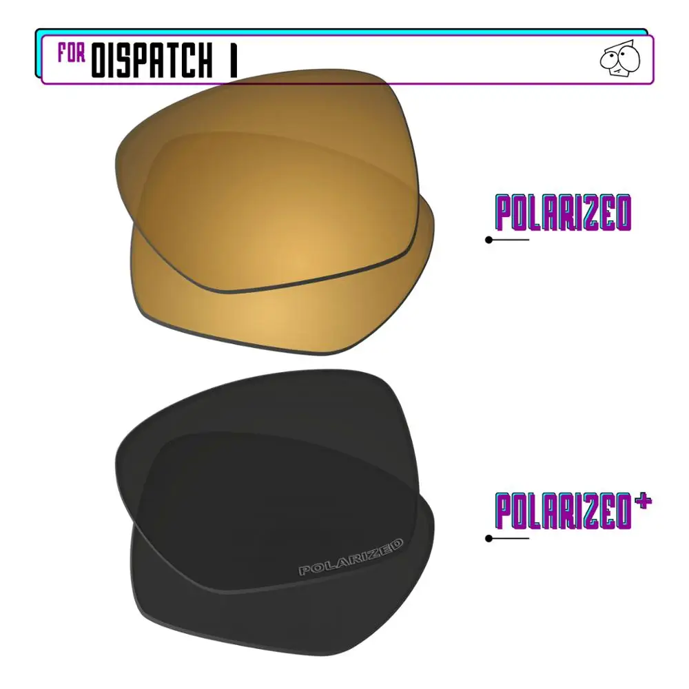 

EZReplace Polarized Replacement Lenses for - Oakley Dispatch 1 Sunglasses - BlackPPlus-GunmetalP