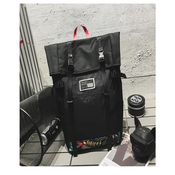 

Trendy New Printing Large Capacity Square Men's Backpack Waterproof Oxford Travel Bag Riding Backpack Campus School Bag