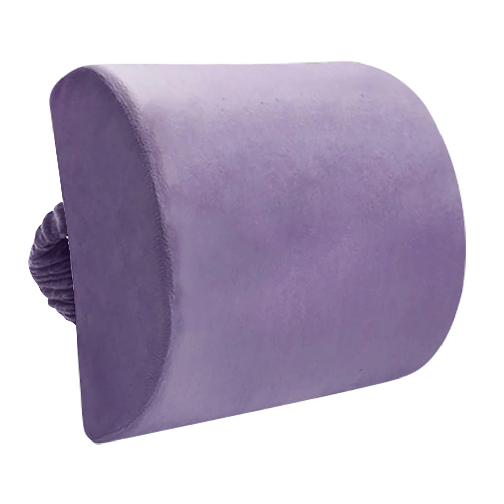 Темный хаки Car Memory Foam Breathable Healthcare Lumbar Cushion Back Waist Support Travel Pillow Car Seat Home Office Pillows Relieve Pain - Цвет: Темный хаки