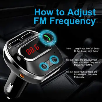 

Car FM Transmitter T19 Car MP3 Player Bluetooth Handsfree USB Charger FM Transmitter Radio Adaptor