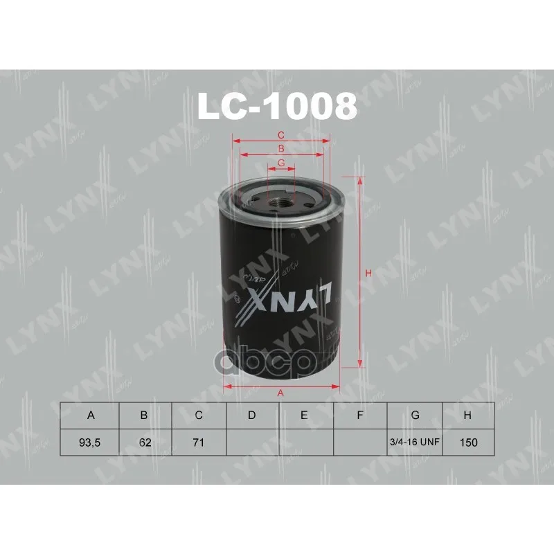 Фильтр Масляный Audi, Seat, Volkswagen, Volvo? Diesel LYNXauto арт. LC1008