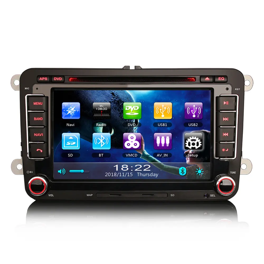 Erisin ES791V 7 &quot2 din автомобильный DVD 3G GPS RDS Bluetooth iPhone SWC USB DVR IN для VW Golf 5 Passat Tiguan Polo