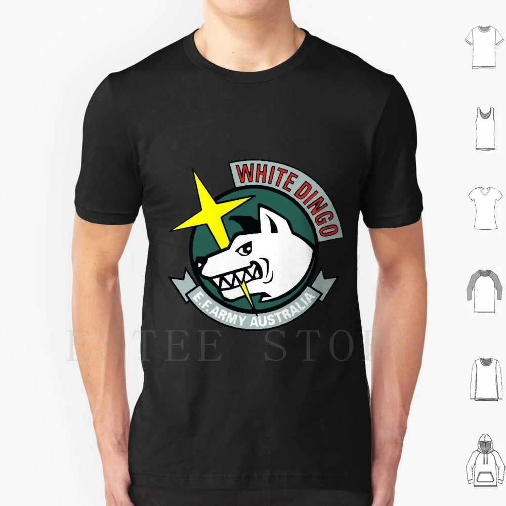 White Dingo Team T Shirt Stampa Cotone Bianco Dingo White Dingo Team Logo Gunpla Mecha Australia Plamo 0079 Eff Mobile Suit